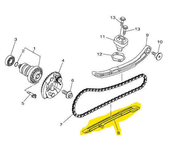 Yamaha Genuine Cam Chain Guide Stopper 1 B65-E2231-00 for Nmax V2, Aerox V2