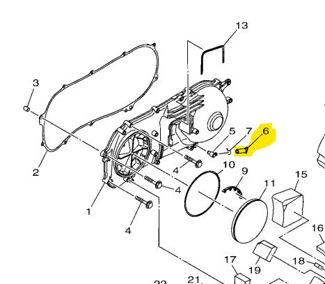 Yamaha Genuine Pipe Drain 4ST-E443E-00 for Nmax, Aerox, Mio