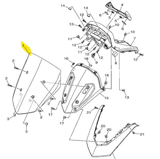 Yamaha Genuine Visor B1T-F61AA-00 for Nmax V2