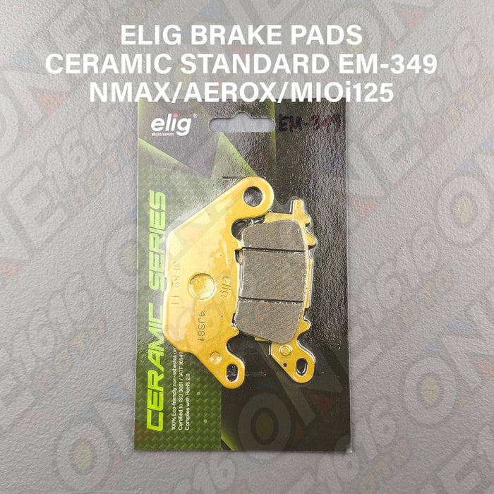 Elig Ceramic Brake Pads EM-049 CST Standard for Nmax Rear/Mio Sporty Front/R15 Front