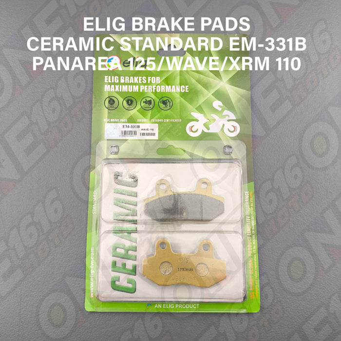 Elig Ceramic Brake Pads EM-331B CST Standard for Panarea 125/Wave/XRM 110 Front Caliper