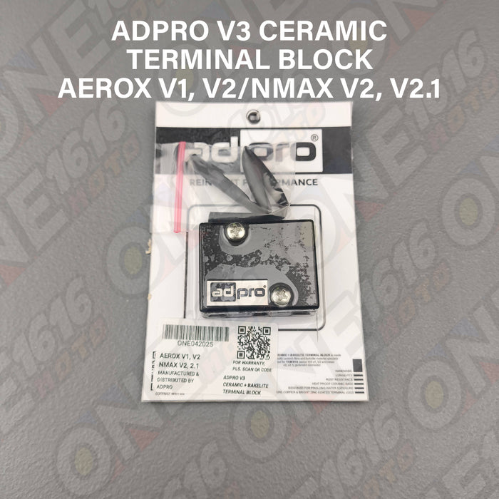 Adpro Ceramic Composite Terminal Block for Nmax V2, V2.1/Aerox V1, V2 Anti-Error 12 Original