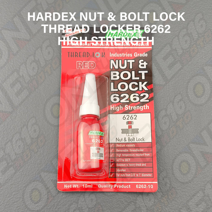 Hardex Thread Locker Nut and Bolt Lock 6262 Red High Strength Original