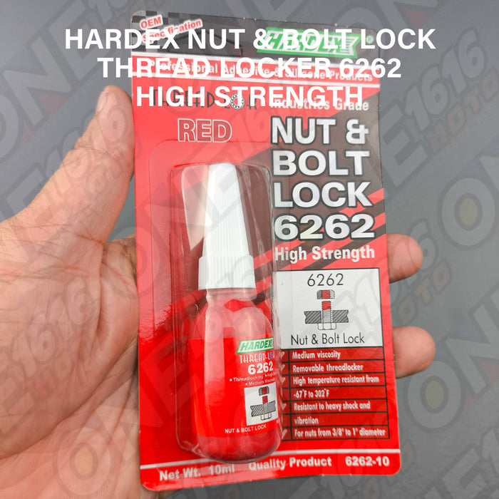 Hardex Thread Locker Nut and Bolt Lock 6262 Red High Strength Original