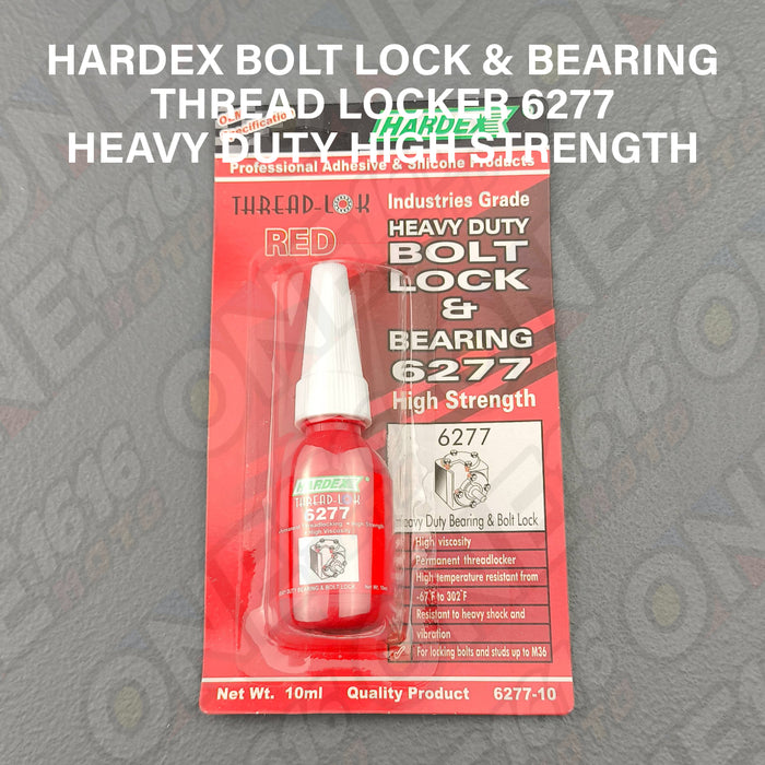 Hardex Thread Locker Bolt Lock & Bearing 6277 Red High Strength Heavy Duty Original