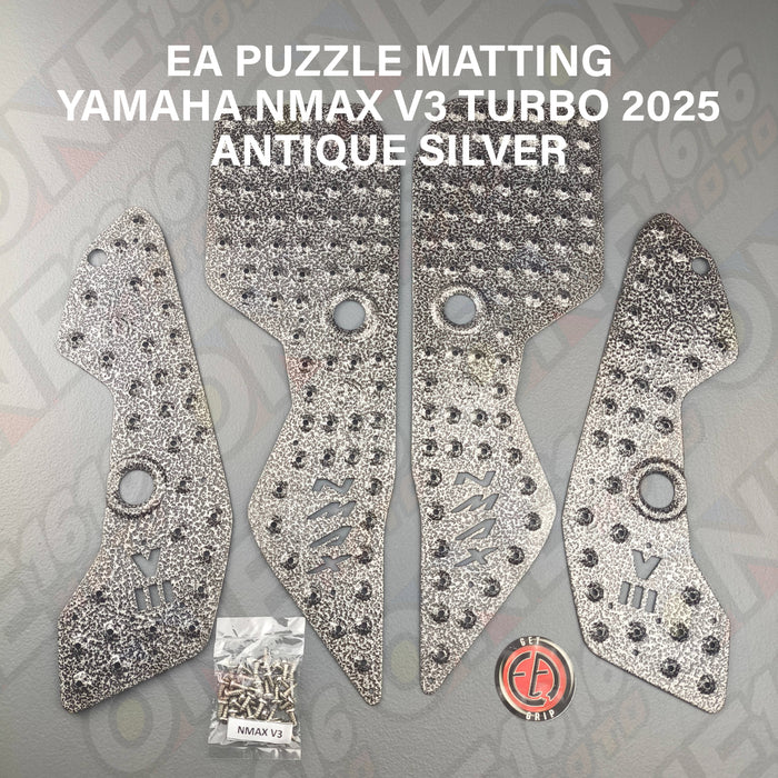 EA Matting for NMAX V3 Turbo 2025 Antique Silver Aluminum Powder Coated