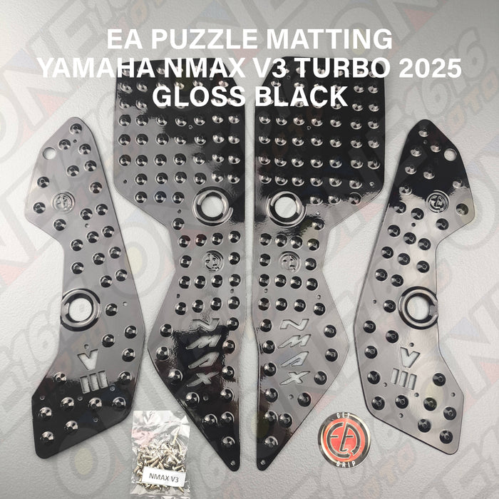 EA Matting for NMAX V3 Turbo 2025 Gloss Black Aluminum Powder Coated