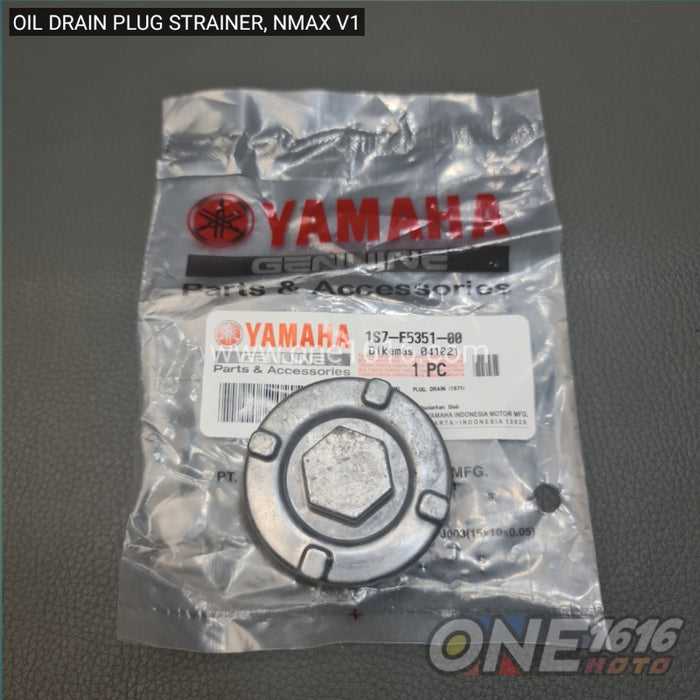 Yamaha Genuine Oil Drain Plug Strainer 1S7-E5351-00 for Nmax V1/Sniper 135/150/155/R15/MT15/TFX