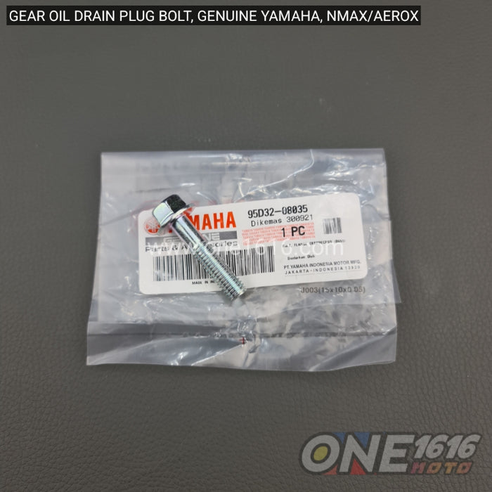 Yamaha Genuine Gear Oil Drain Plug Bolt 95D32-08035 for Aerox V1 V2, Nmax V2
