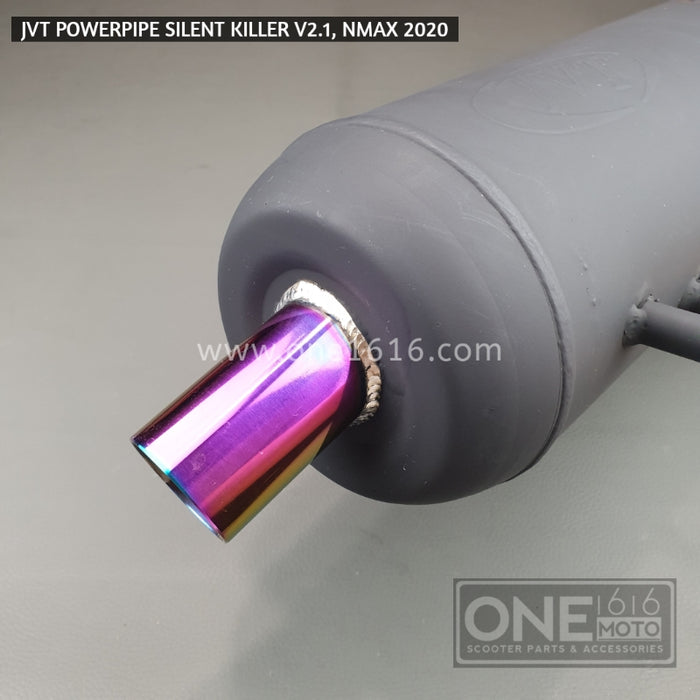 JVT PowerPipe V2.1 SilentKiller Exhaust System With Bung and Silencer Adjuster For Nmax/Aerox V2