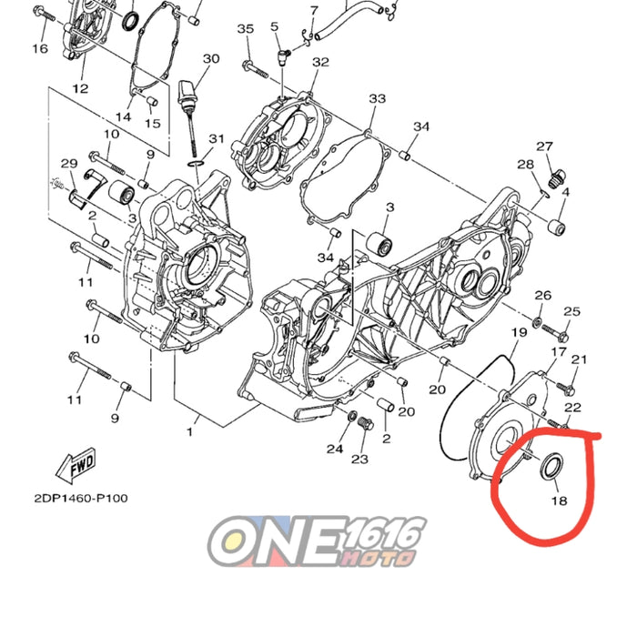 Yamaha Genuine Pulley Oil Seal 93102-30802 for Nmax V1
