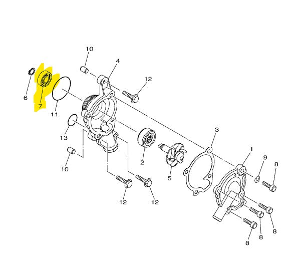Yamaha Genuine Bearing Water Pump 93306-000Y3 For Nmax V1