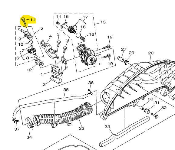 Yamaha Genuine Airbox/Radiator/Injector Bolts Deep Recess 95D32-06030 for Nmax Aerox All Version