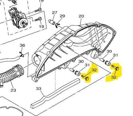 Yamaha Genuine Airbox/Radiator/Injector Bolts Deep Recess 95D32-06030 for Nmax Aerox All Version