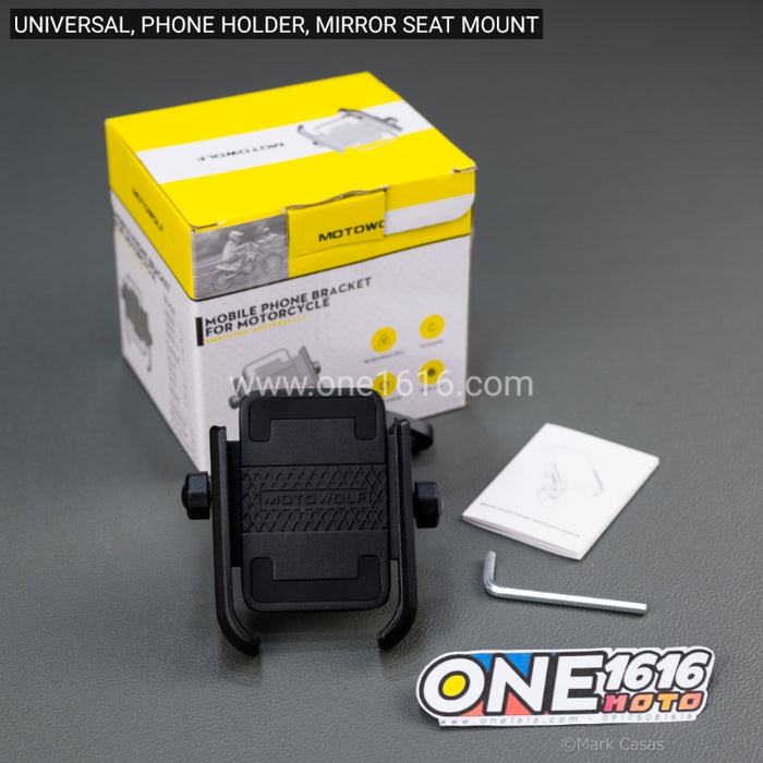 Motowolf Phone Holder V1 Heavy Duty Mirror Mount Type Original