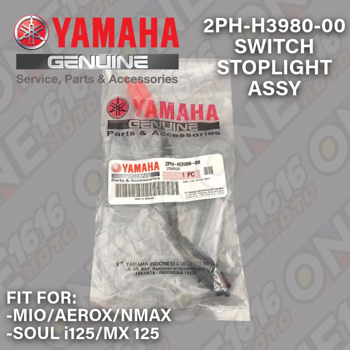 Yamaha Genuine Switch Stoplight Assembly 2PH-H3980-00 for Mio/Nmax/Aerox/Soul/Mx125