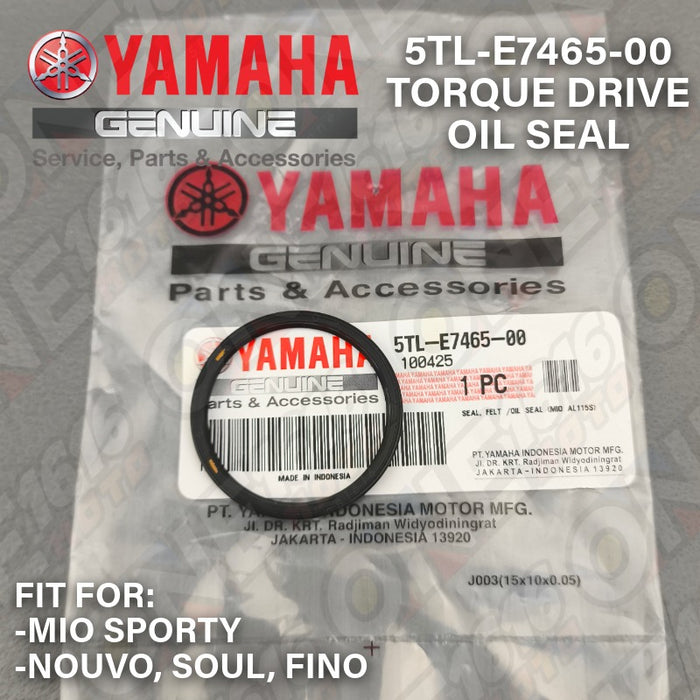 Yamaha Genuine Torque Drive Oil Seal 5TL-E7465-00 Mio Sporty Soul Soulty Fino Nouvo