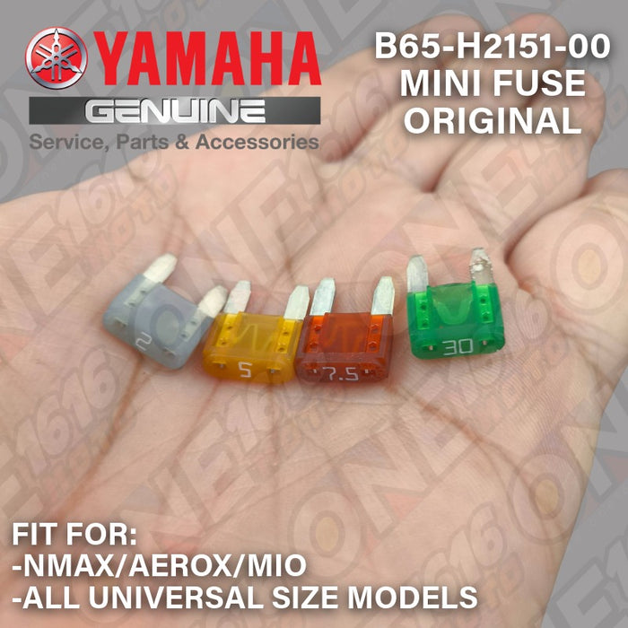 Yamaha Genuine Fuse Mini Size Universal B65-H2151-00/60/80/90 for NMAX/Aerox/Mio/XMAX/Lexi/Etc All Versions