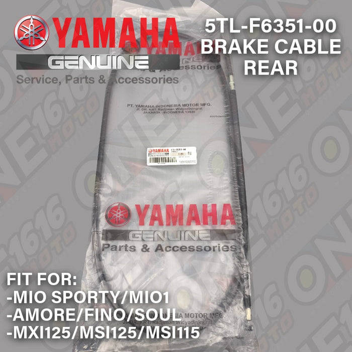Yamaha Genuine Brake Cable Rear Drum 5TL-F6351-00 for Mio Sporty/Mio1/Fino/Soul/MXI