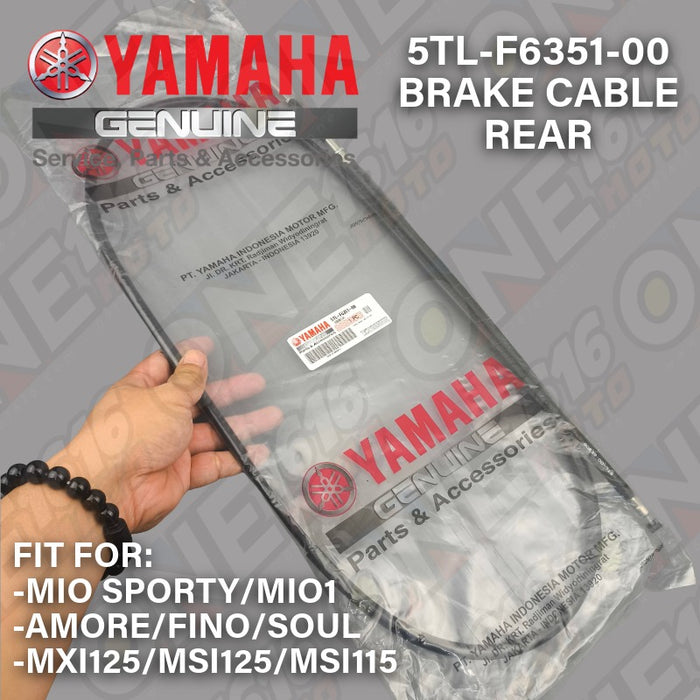 Yamaha Genuine Brake Cable Rear Drum 5TL-F6351-00 for Mio Sporty/Mio1/Fino/Soul/MXI