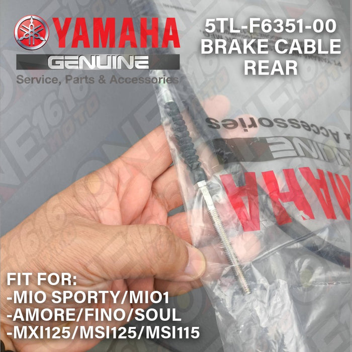 Yamaha Genuine Brake Cable Rear Drum 5TL-F6351-00 for Mio Sporty/Mio1/Fino/Soul/MXI