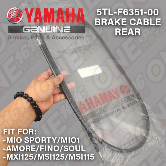 Yamaha Genuine Brake Cable Rear Drum 5TL-F6351-00 for Mio Sporty/Mio1/Fino/Soul/MXI