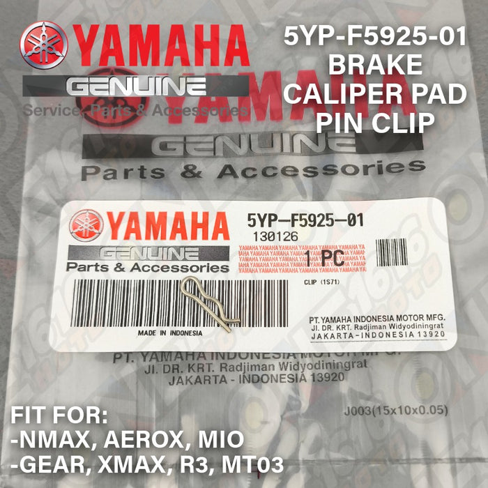 Yamaha Genuine Brake Caliper Pad Pin Clip 5YP-F5925-01 NMAX Aerox Mio Fino XMAX R3 MT03