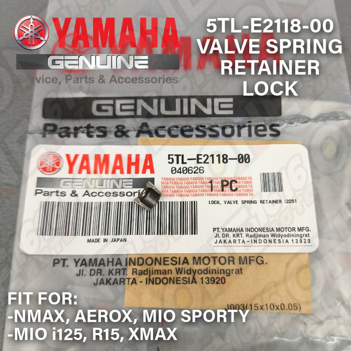 Yamaha Genuine Valve Spring Retainer Lock 5TL-E2118-00 for NMAX Aerox Mio R15 XMAX
