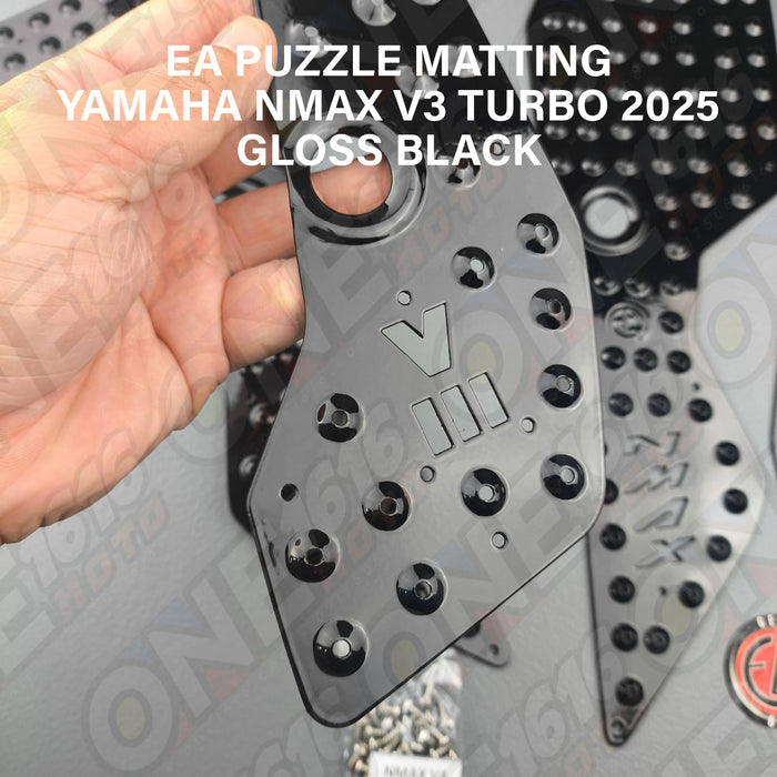 EA Matting for NMAX V3 Turbo 2025 Gloss Black Aluminum Powder Coated