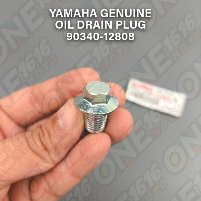 Yamaha Genuine Oil Drain Plug Straight Screw 90340-12808 for NmaxV1/AeroxV1/Mio Sporty/Amore/Soul/SZ 150/Crypton Z