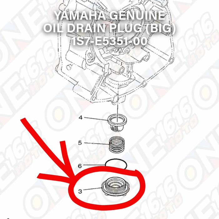 Yamaha Genuine Oil Drain Plug Strainer 1S7-E5351-00 for Nmax V1/Sniper 135/150/155/R15/MT15/TFX