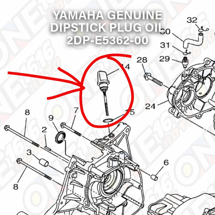 Yamaha Genuine Dipstick Plug Oil Level 2DP-E5362-00 for Nmax/Aerox/Mio i125 All Version