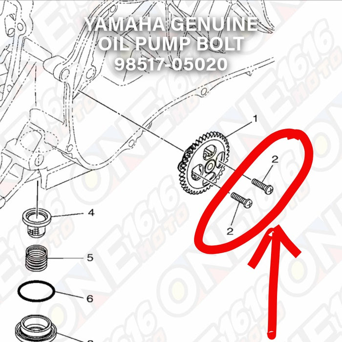Yamaha Genuine Oil Pump Bolt 98517-05020 for Nmax v2/Aerox v1v2/Mio Sporty