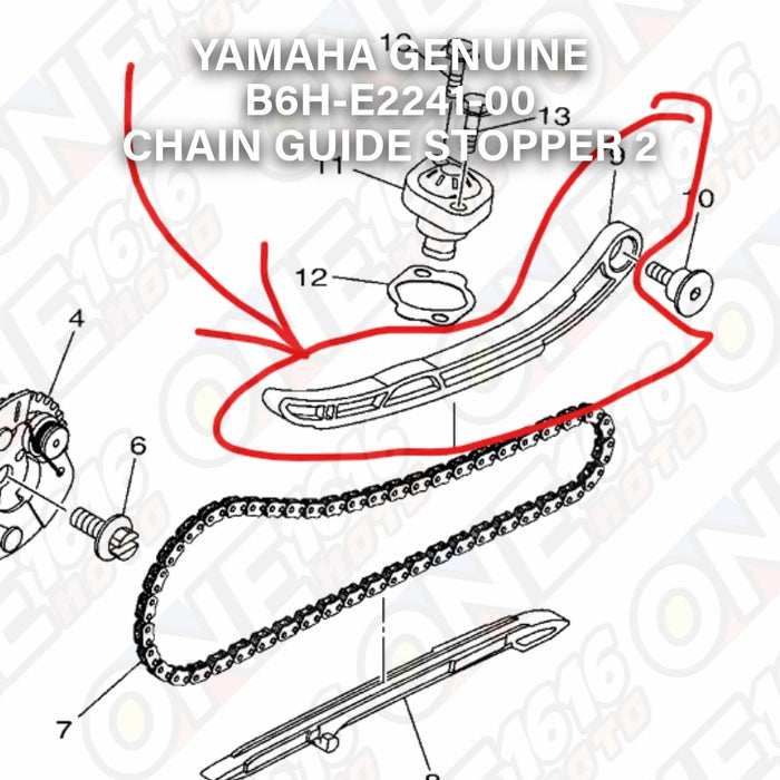Yamaha Genuine Cam Chain Guide Stopper 2 B6H-E2241-00 for Nmax V2, Aerox V2