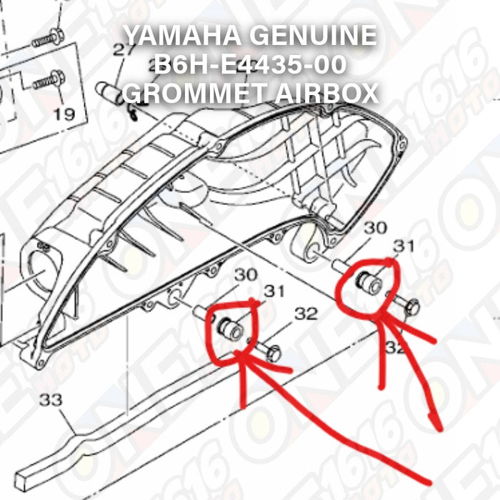 Yamaha Genuine Grommet Airbox B6H-E4435-00 for Nmax V2, Aerox V2