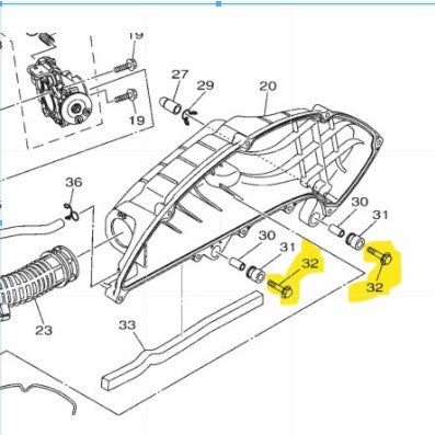 Yamaha Genuine Airbox/Radiator/Injector Bolts Deep Recess 95D32-06030 for Nmax Aerox All Version