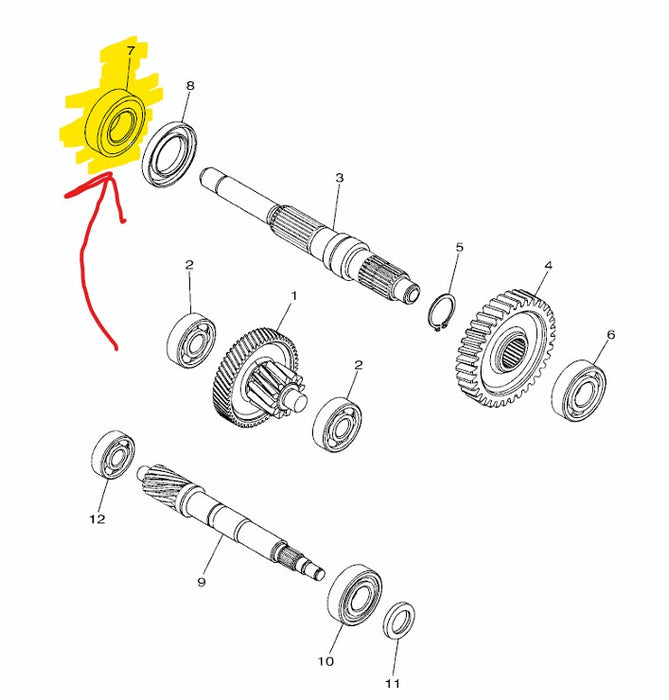 Yamaha Genuine Bearing Axle Drive 93306-255YA For Nmax/Aerox All Version