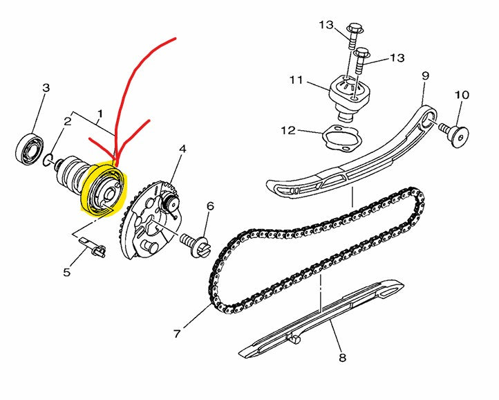 Yamaha Genuine Bearing Camshaft (Big) 93306-906Y4 For Nmax/Aerox/Mio i125