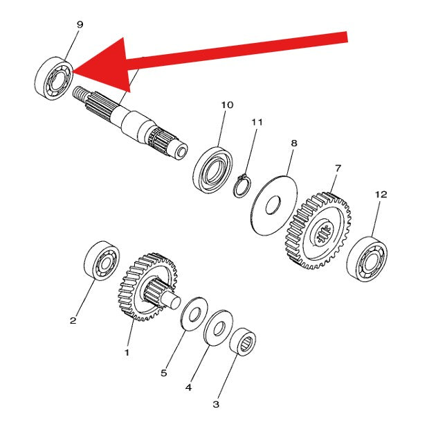 Yamaha Genuine Axle Drive Bearing 93306-004XD (6004) for Mio Sporty/Fino/Soul/Nouvo