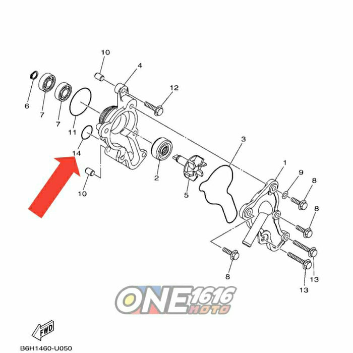 Yamaha Genuine O-Ring Water Pump 93210-19809 for Nmax/Aerox/R15 V3/Sniper155R/150/135