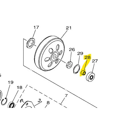 Yamaha Genuine Bushing Bearing Crankcase Cover 90380-10800 for Nmax/Aerox/Mio i125/Msi/Gravis/Gear/Fazzio
