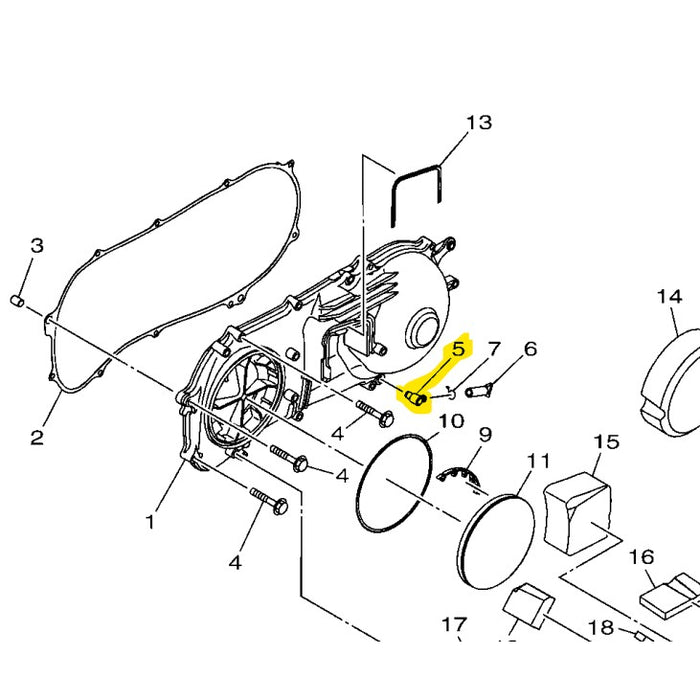 Yamaha Genuine Breather Crank Case 5LW-E5371-01 for Nmax/Aerox/Mio