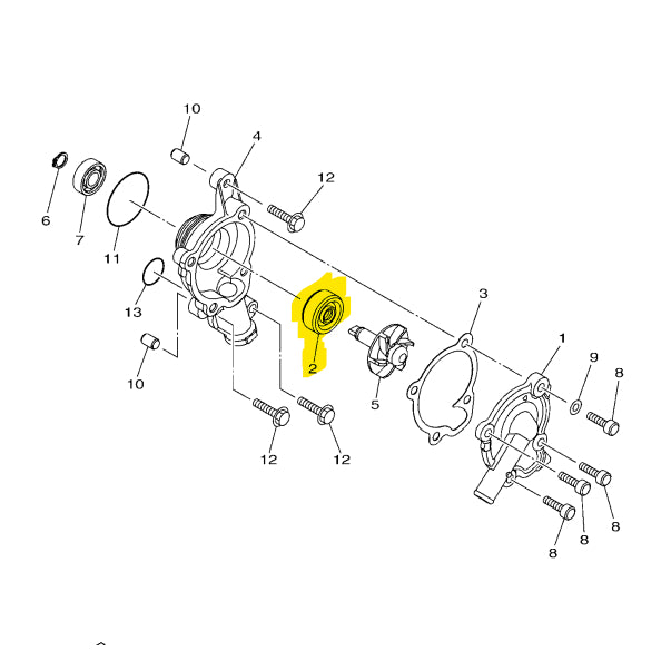 Yamaha Genuine Water Pump Oil Seal 93103-10801 for Xmax/NmaxV1/Sniper/R15/MT15/Mio MX/MXi 125