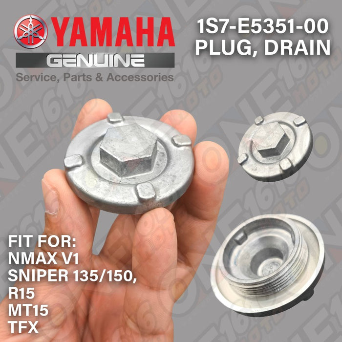 Yamaha Genuine Oil Drain Plug Strainer 1S7-E5351-00 for Nmax V1/Sniper 135/150/155/R15/MT15/TFX