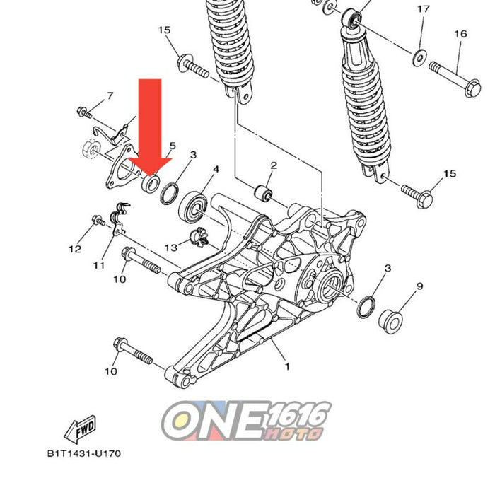 Yamaha Genuine Collar Washer Swing Arm 90387-17807 for Nmax/Aerox All Version