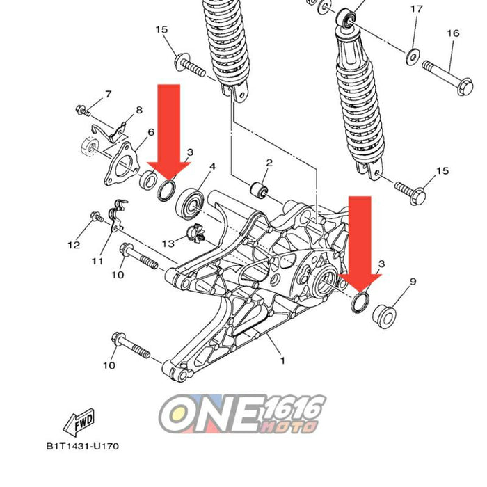 Yamaha Genuine Swing Arm Oil Seal 93106-28801 for Nmax Aerox All Version